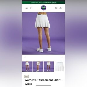 Wimbledon White Pleated Skirt